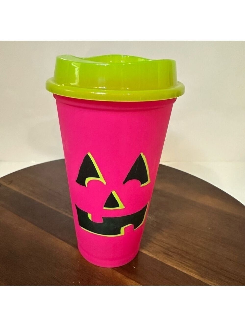 Starbucks 2024 Glow in the Dark Reusable Pumpkin Carving Face Hot Cup